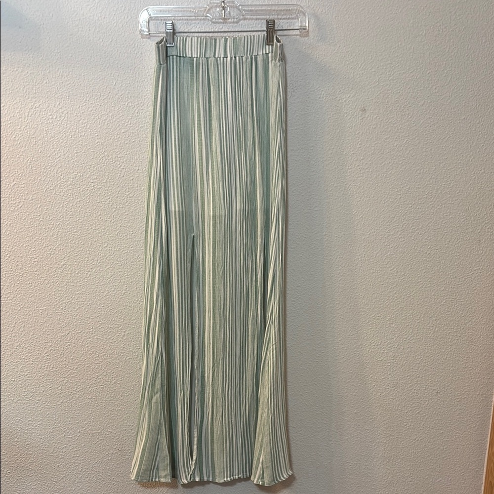 Favlux Green Maxi Slip Skirt for Casual Wear